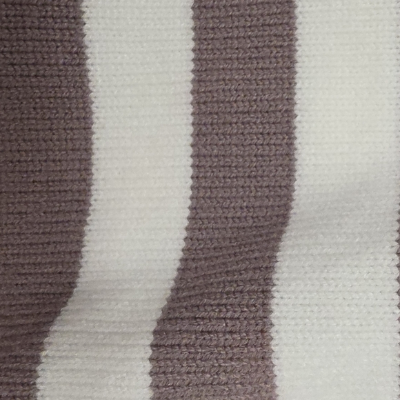 Stella Tweed Striped Off-Shoulder Sweater - Brown and White Size 1X Like New - Picture 6 of 8